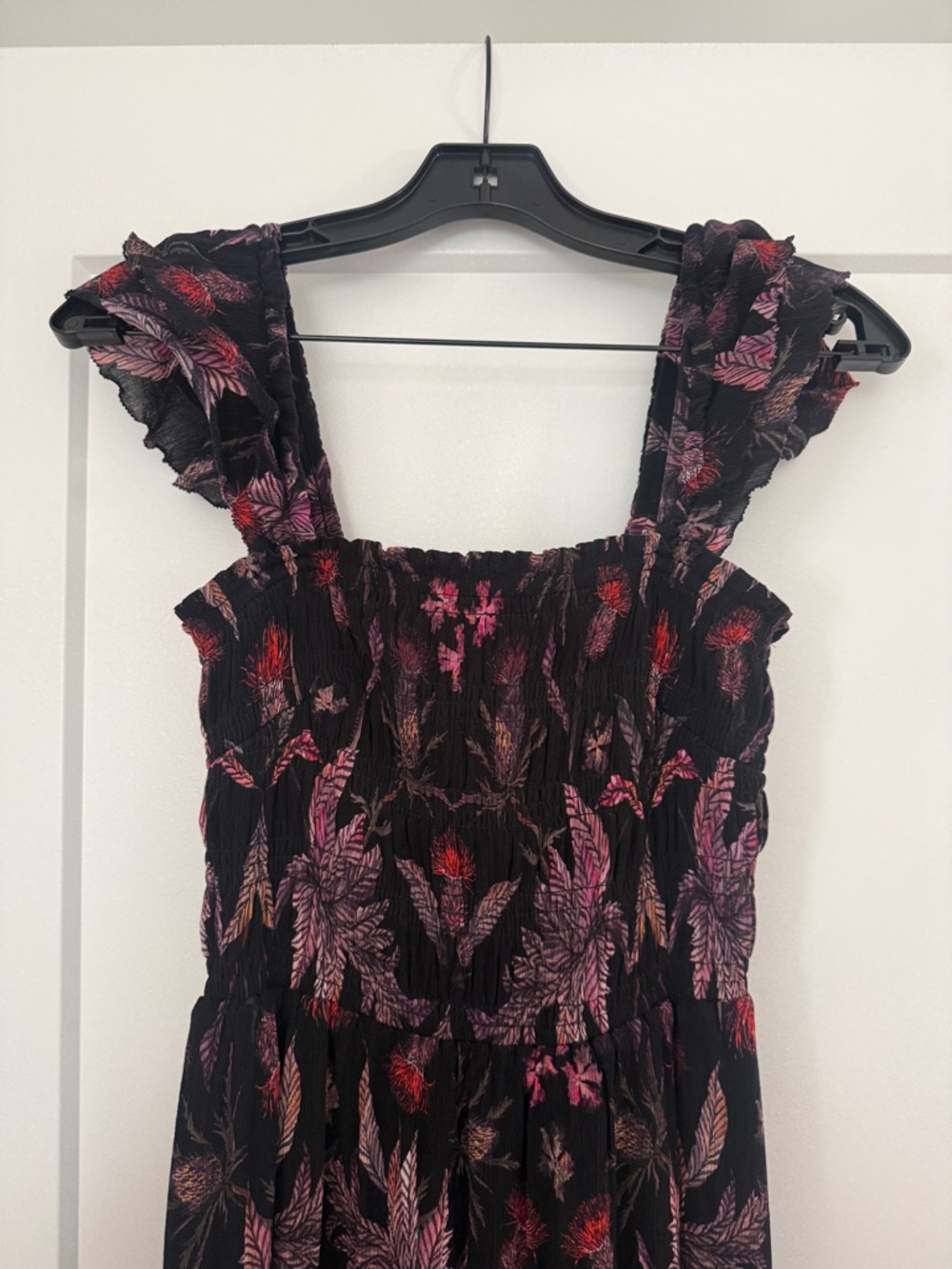 AllSaints Black Floral Trim Blouse - Picture 6 of 9